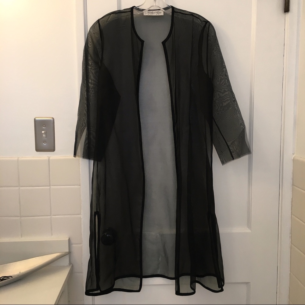 3/$30!!! Kathlin Argiro Atelier - black organza jacket